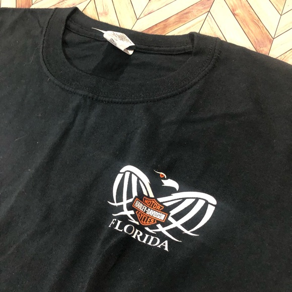 Harley-Davidson Motorcycles Florida Map Graphic Black Tee Mens Size 2XL. - Picture 2 of 6